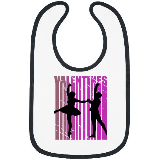 Womens Valentines Day Ballet Dancer Couple Ballerina Tutu Dance Bibs