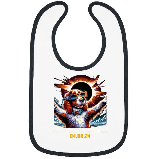 Welsh Springer Spaniel Dog Selfie Solar Eclipse 2 Bibs