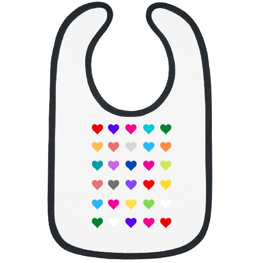 World of Hearts Valentines Day Bibs