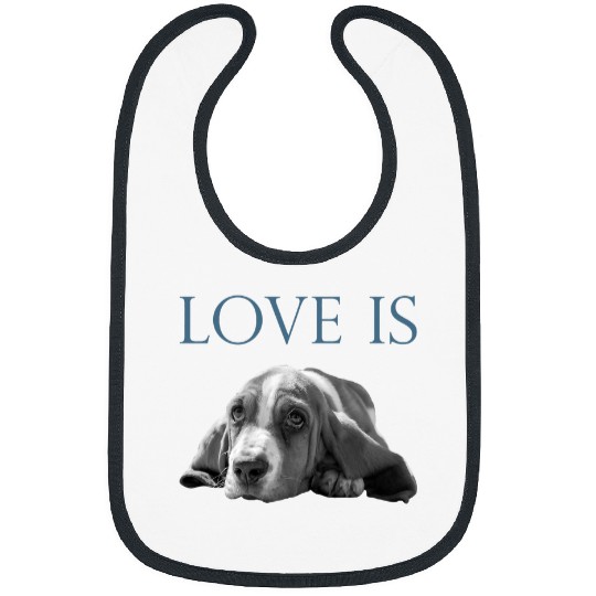 Love Is Basset Hound Bibs