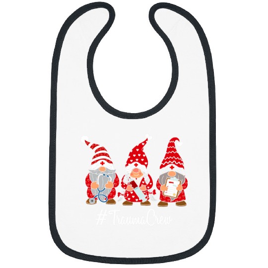 Trauma nurses Crew Funny Gnome nurses Valentines Day Women Bibs