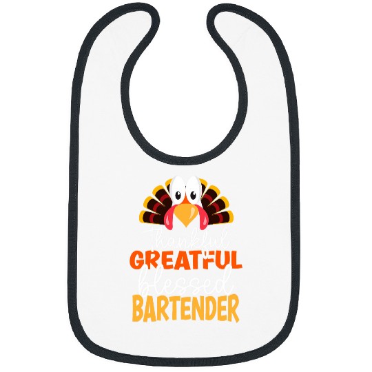 Thanksgiving Thankful Greatful Blessed Bartender Bibs
