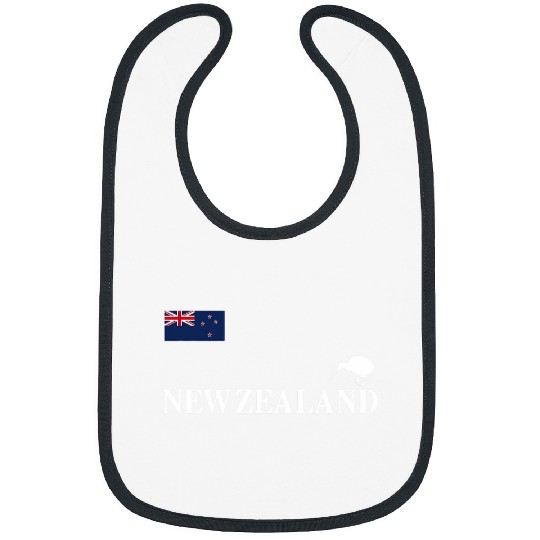 New Zealand Flag Kiwi Rugby Soccer Football Basketball Cheer Gift Bibs