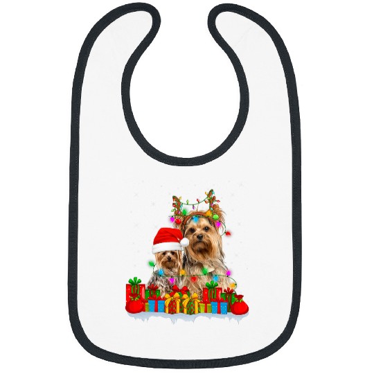 xmass Decoration Santa Yorkshire Terrier Dog Christmas Bibs