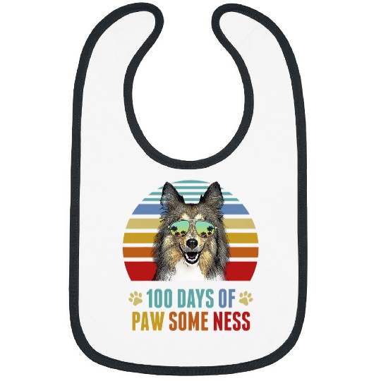 Newfoundland Dog 100 Days of School Funny Bibs