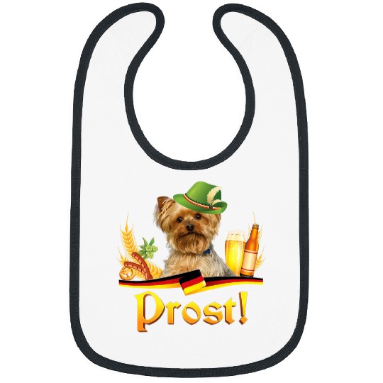 Yorkshire Terrier Dog Beer Oktoberfest Prost Beer Festival Bibs