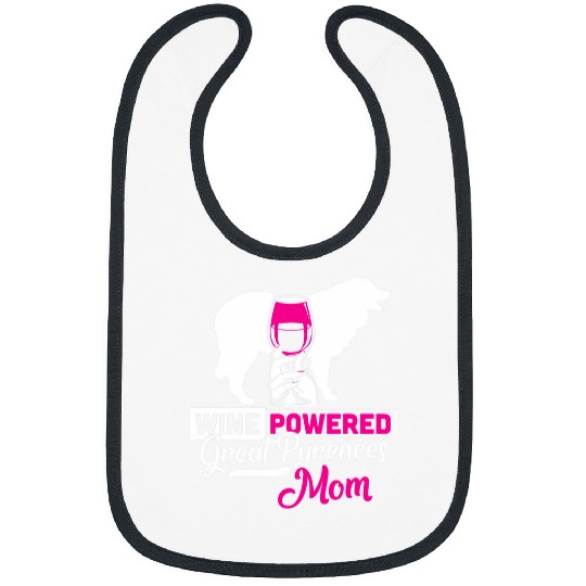 Wines Powered Great Pyrenees Mom Dog Bibs