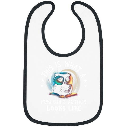 Writer Owl Published Author Typewriter Novel Book Lover Bibs