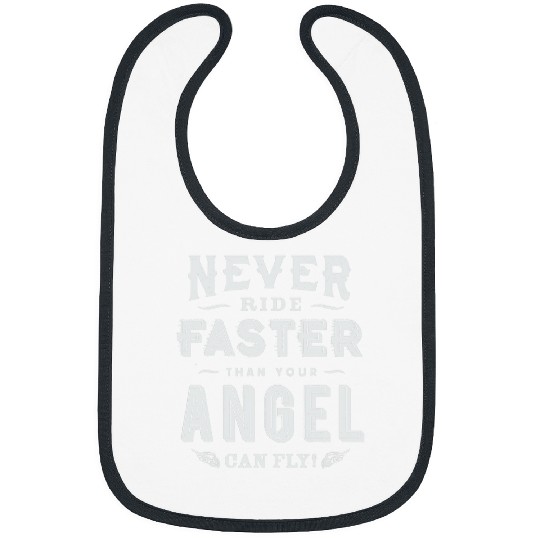 Never Ride Faster Than Your Angel Can Fly Biker Costume Bibs
