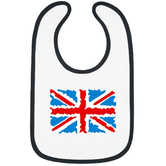 Union Jack UK flag sketch art Bibs