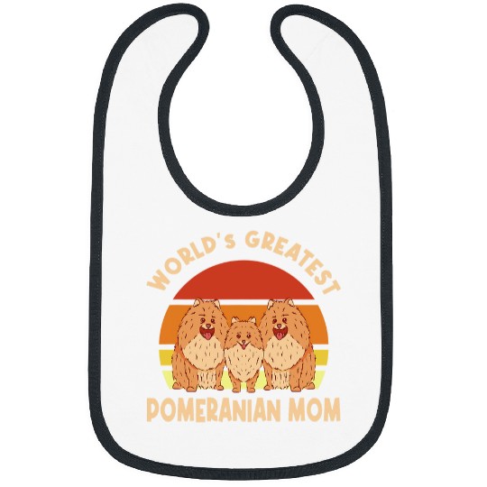 Worlds greatest pomeranian mom Bibs