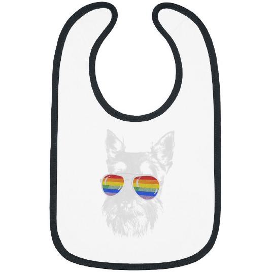 Dog Scottish Terrier Pride Month scottish terrier Rainbow Flag Bibs