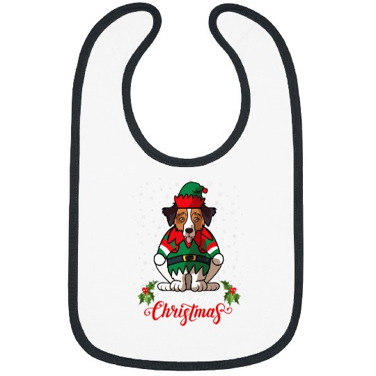 Merry Christmas Australian Shepherd Aussie Dog Gift Bibs