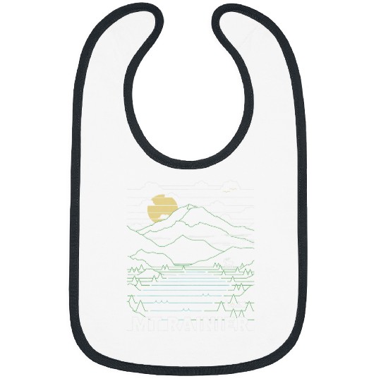 Mt Rainier National Park Art Washington Hike Mountains Bibs
