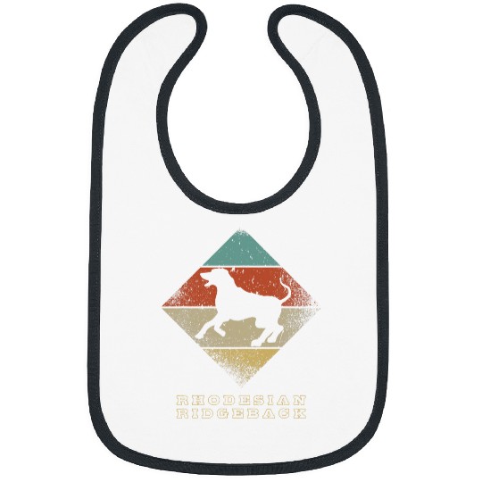 vintages Retro 1970s Dog Breed Rhodesian Ridgeback Bibs