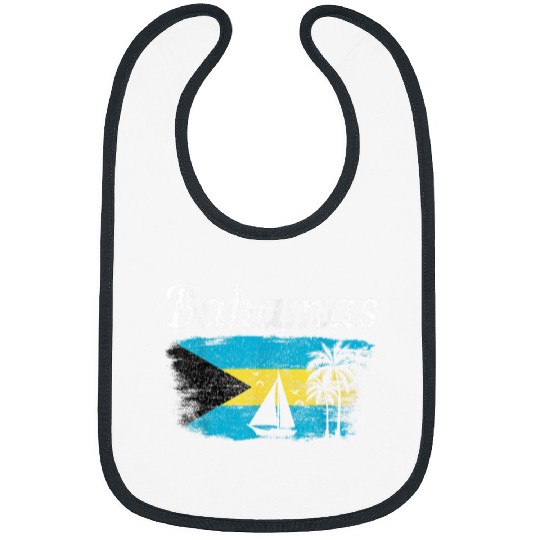 Bahamas Flag Sailing Sailboat Souvenir vintages Sailor Bibs