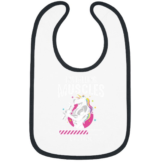 Installation of muscles loading fitness workout gym unicorn Bibs