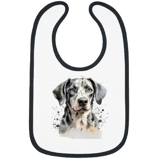 Watercolor Dalmatian Bibs