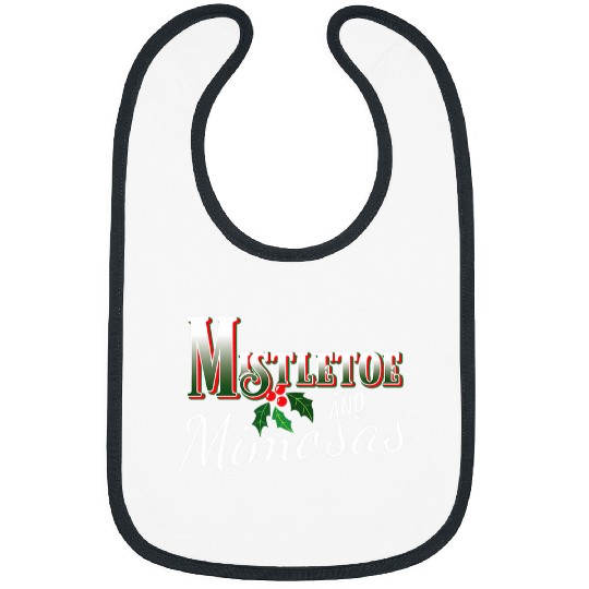 Mistletoe and Mimosas Christmas Party Holiday Novelty Bibs