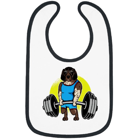 Weightlifting I Deadlift I Gym German Shorthaired Pointer Bibs
