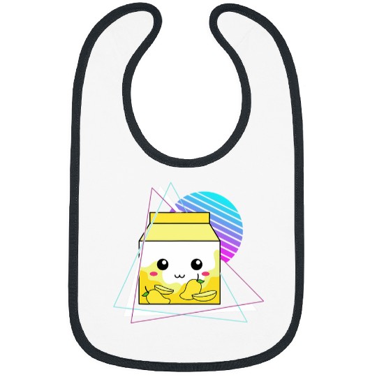 Mango Milkshake Anime Vaporwave Art Kawaii Milk Shake Carton Bibs