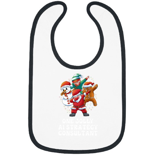 One Jolly AI Strategy Consultant Dabbings Santa Christmas Bibs