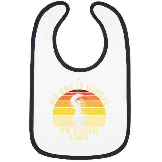 Retro Native American Immigration Indian Pride Bibs