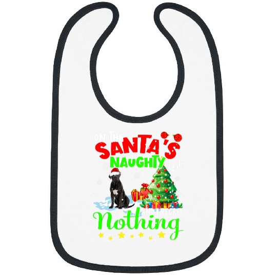 On Santa List And I Regret Nothing xmass Black Cane Corso Dog Bibs