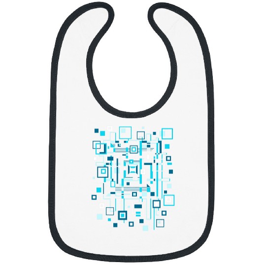 Modern Digital Geometric Abstract Art Design Bibs