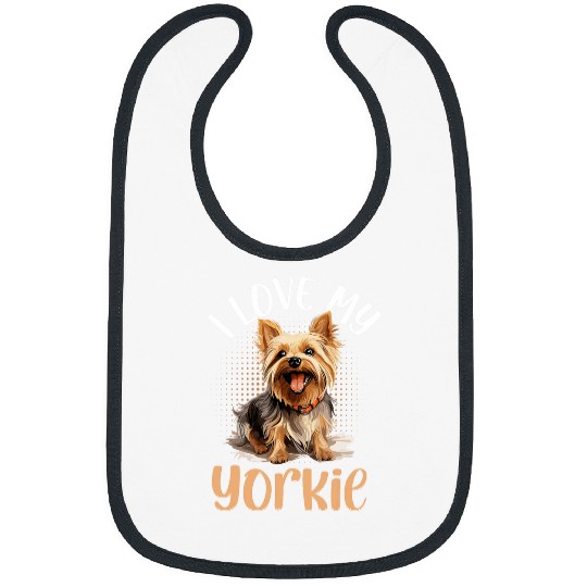Yorkshire Terrier Dog Yorkie I love my Yorkie Bibs