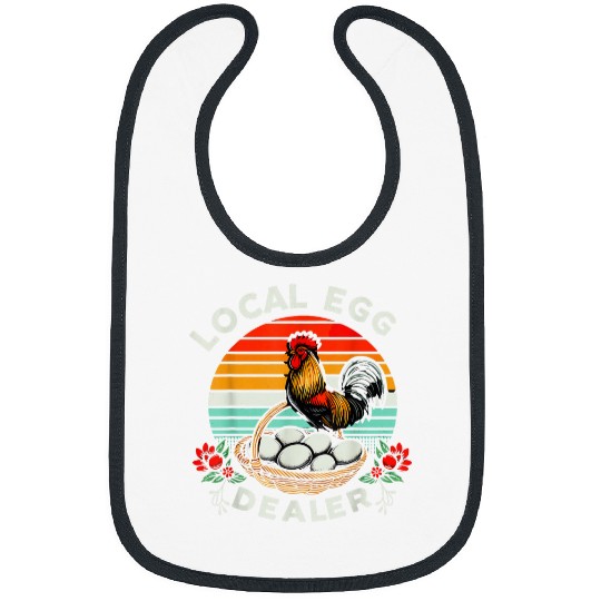 Local Egg dealers Funny Chicken Lover Farmer Egg dealers 23 Bibs