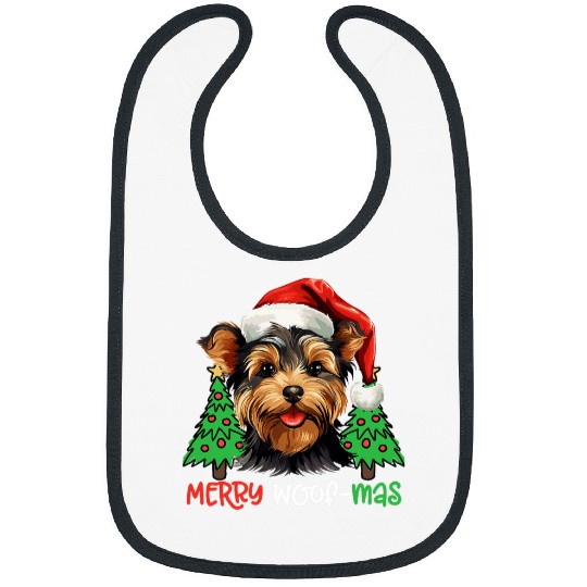 Yorkshire Terrier Yorkie Merry Woofmas Christmas Xmas Bibs