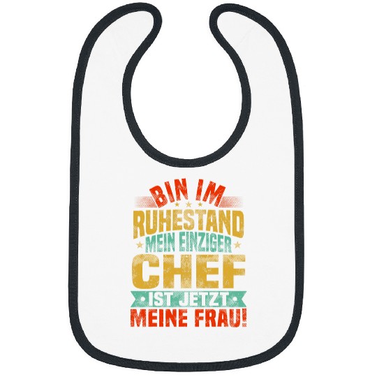 Mens Retirement Funny Chef My Wife Retirement Entry Gifts Bibs