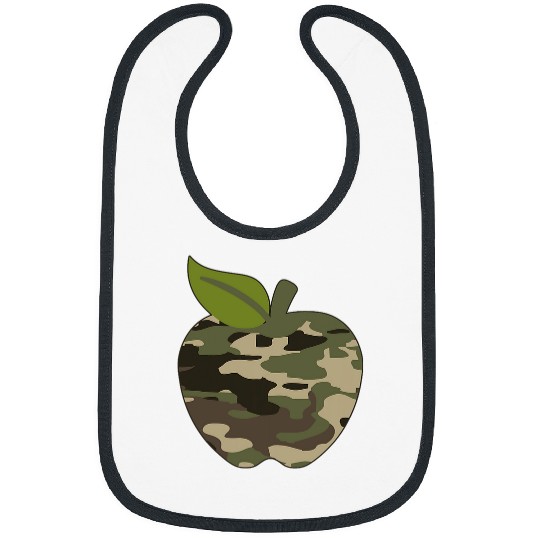 Apple Camoflauge Student Teacher Camo Military Tactical Boys Bibs