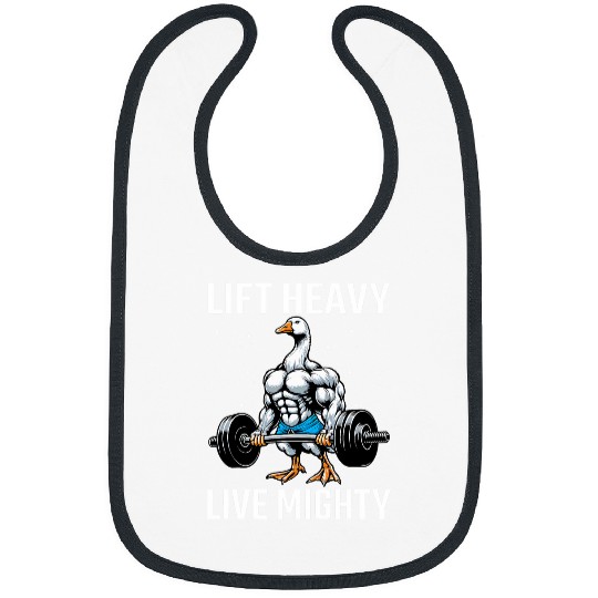 Lifting Laughs and Weights Funny Goose Lover Gym Fitness Bibs