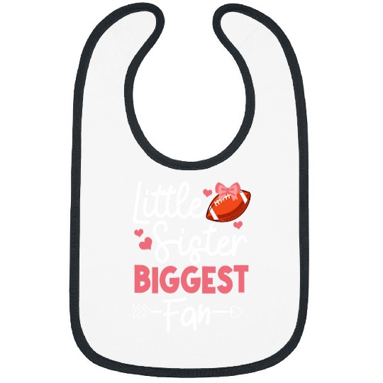 Little Sister Football Player Coachs Sis Sibling Relationship Bibs