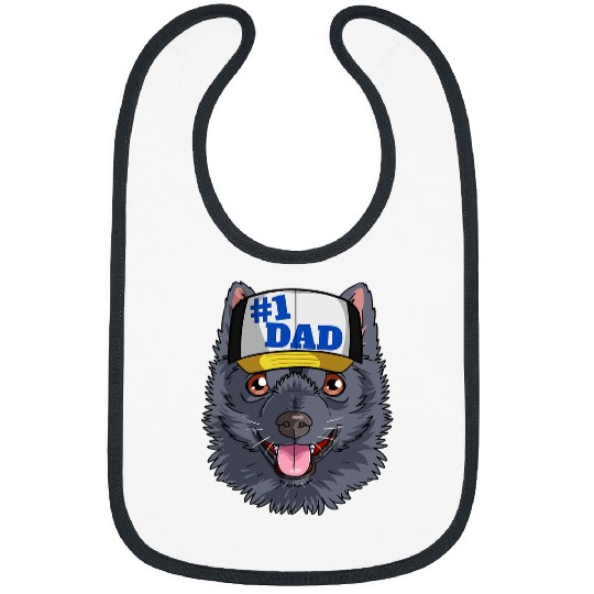 Schipperke 1 Dog Dad Fathers Day Bibs
