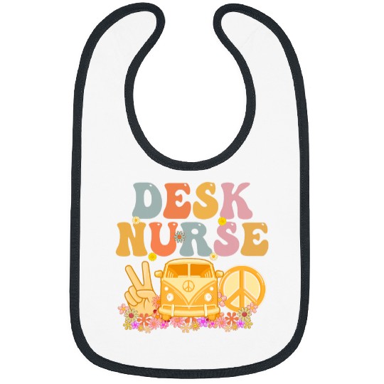 Desk nurses Week Groovy Appreciation Day For Women Bibs