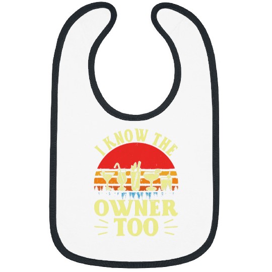 vintages I Know The Owner Too Club Bar Bartender Bouncer Gift Bibs