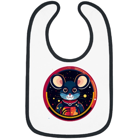 Mouse in Space Cute Galaxy Astronaut Animals Bibs