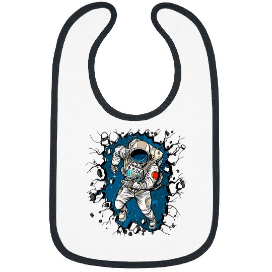 NASA Space Astronaut vintages Faded Breakout Cracked Poster Bibs