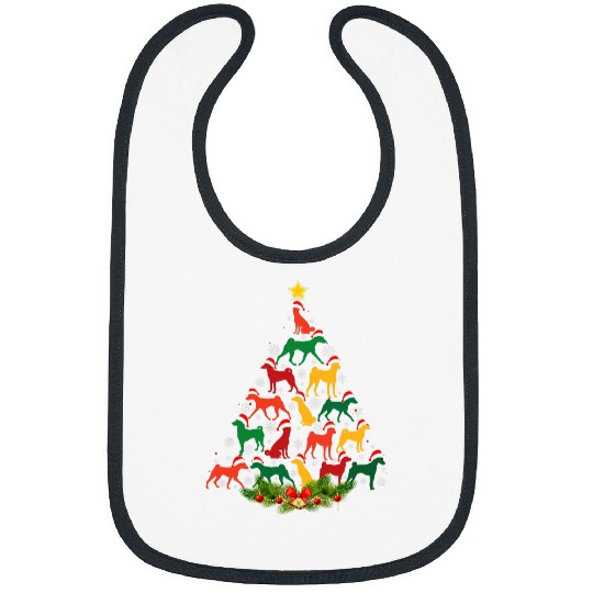 xmass Matching Outfits for Holiday Basenji Dog Christmas Tree Bibs