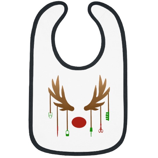 Nail Tech Nail Beauty Artist Christmas Reindeer Manicurist Bibs