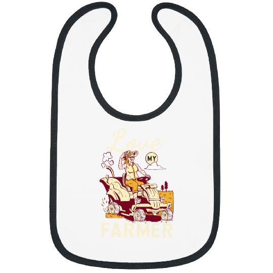 Love My Farmer Design For Farmer And Rancher Bibs