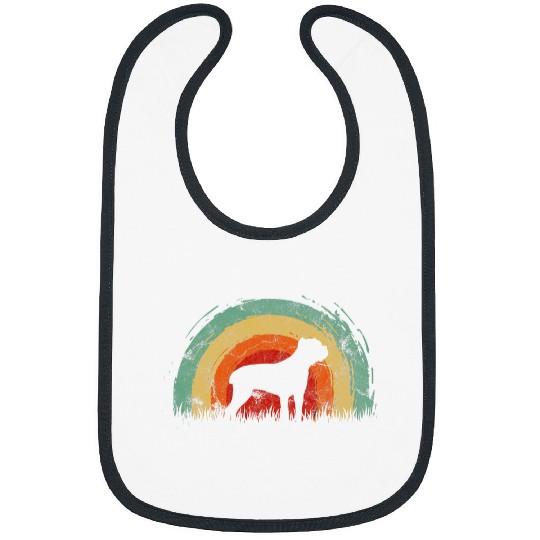 Retro Cane Corso vintages Rainbow Dog Men Women Bibs