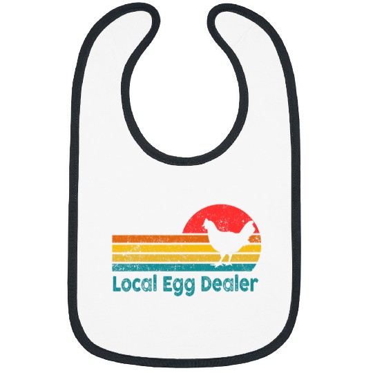 Local Egg dealers Retro Agriculture Farmer Chicken Lover 22 Bibs