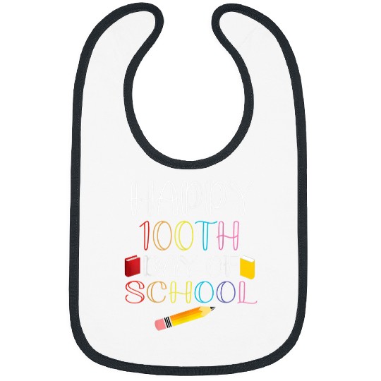 happy 100th day of kindergarten teacher or student 2 Bibs
