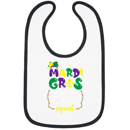 Mardi Gras Pediatric dentists Fleur De Lis Jester Hat Bibs