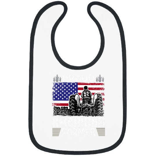 Lofty American Farmer 2US Flag Lovable Pleasant Quote Bibs