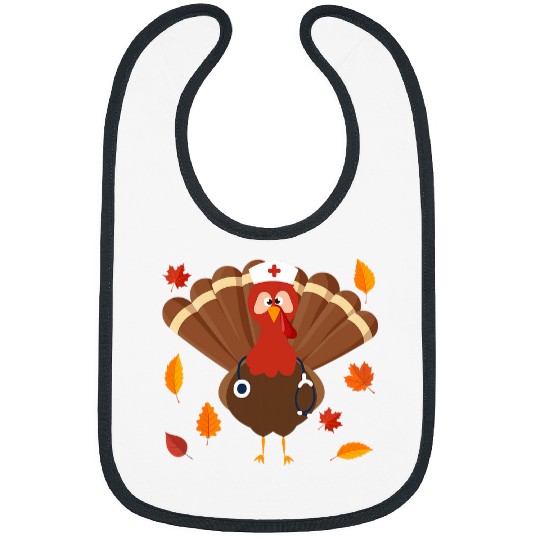 Thanksgiving Day nurses Turkey Funny Nursing Doctor Pilgrim Bibs